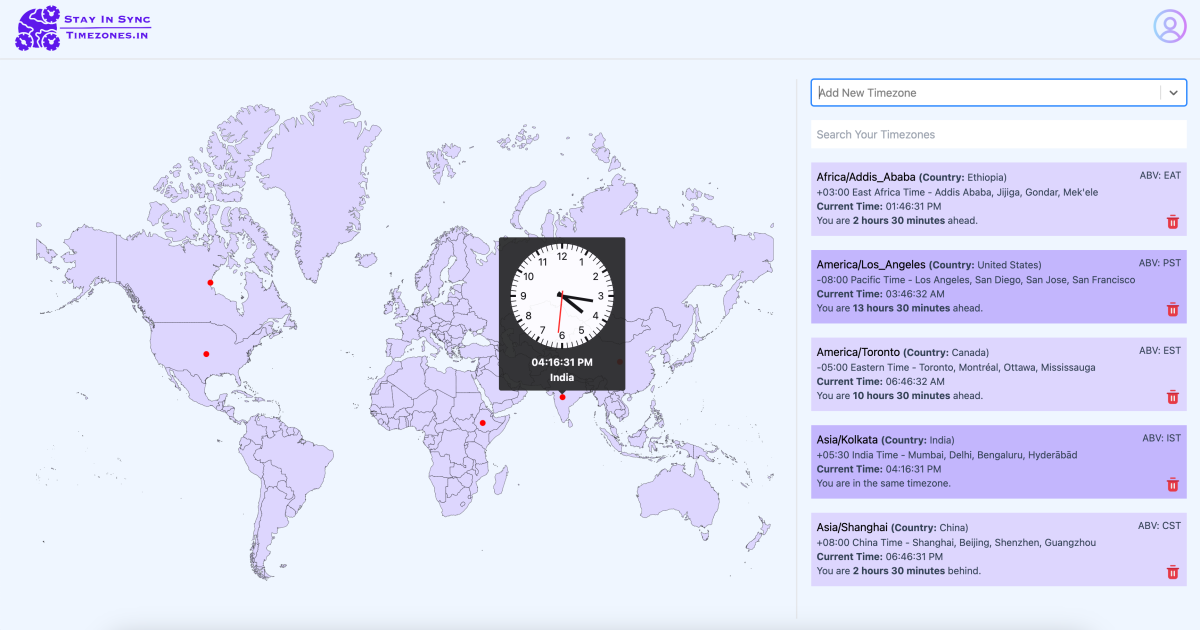 Timezones.in logo